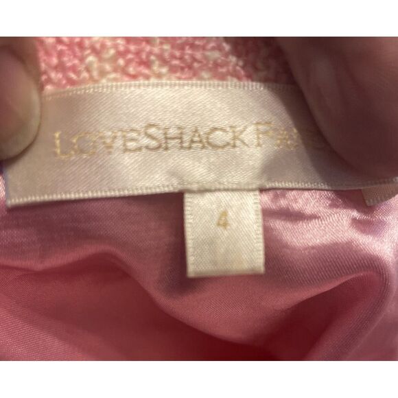 Love Shack Fancy Lively Wool Blend Mini Skirt Size 4 Pink - Picture 11 of 12